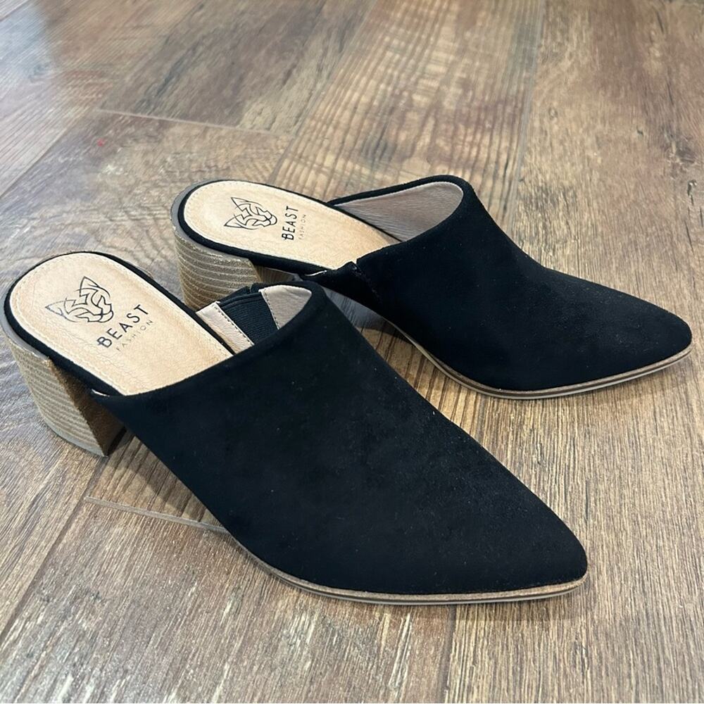 Beast Fashion Stephanie Mules Black Size 6.5 US